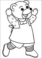coloriage petit ours brun danse
